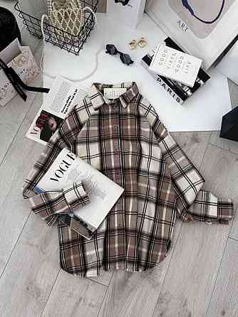 Жіноча тепла повсякденна сорочка вільного крою турецький кашемір Одеса