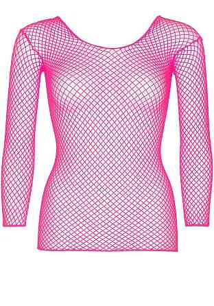 Сітчастий топ Leg Avenue Long Sleeves T-Shirts Neon Pink, One Size Sex Aura Київ
