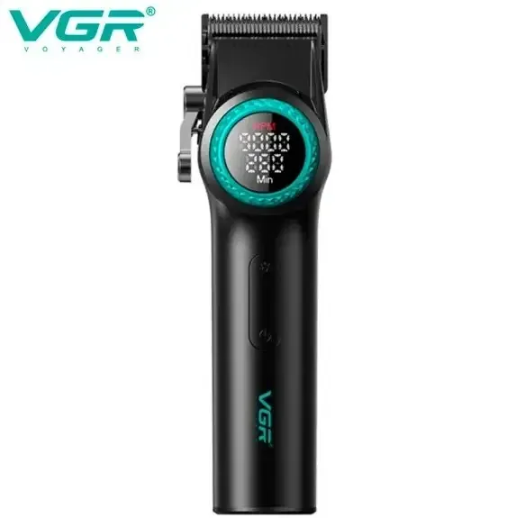 Машинка для стрижки VGR V-001 9000 об/мин с LED дисплеем и 10 насадками, аккумуляторная Одесса - изображение 3