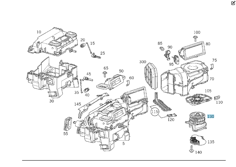 Mercedes-Benz  A2028209342 Вентилятор - моторчик обігрівача C-class W202 SLK R170 CLK Coupe C208 CLK Cabriolet A208 C-class S202 Одеса - фото 2