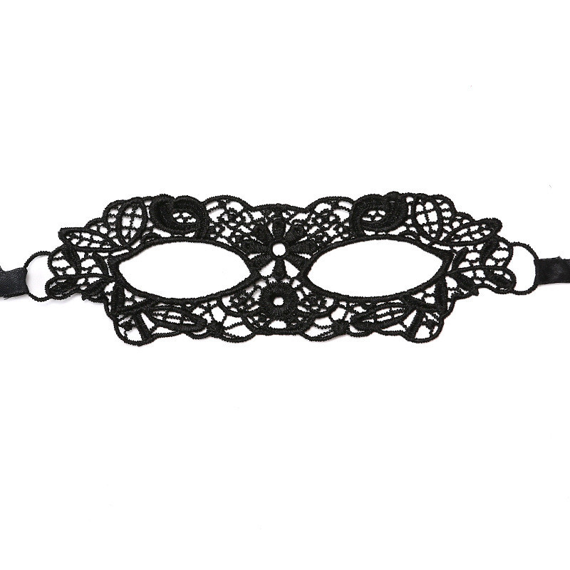 Маска венеціанська на лице для свята one size чорний Київ - фото 1