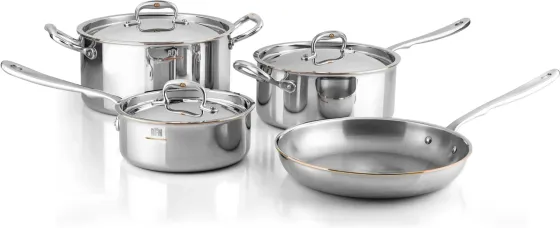 Ruffoni Zestaw Patelni I Garnków Con Cuore 7 Elementów Srebrne Київ