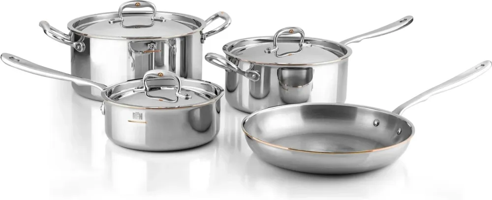 Ruffoni Zestaw Patelni I Garnków Con Cuore 7 Elementów Srebrne Київ - фото 1