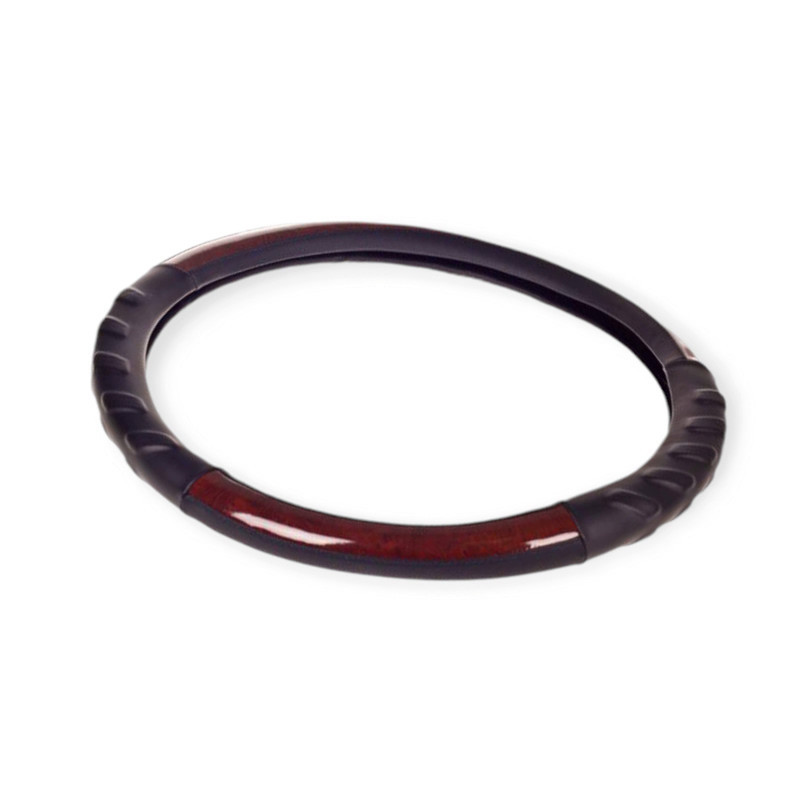 Чехол xl кожзам (41 - 43 см) черный 2 вставки под дерево, 2 рефленные руля Мукачево - изображение 1