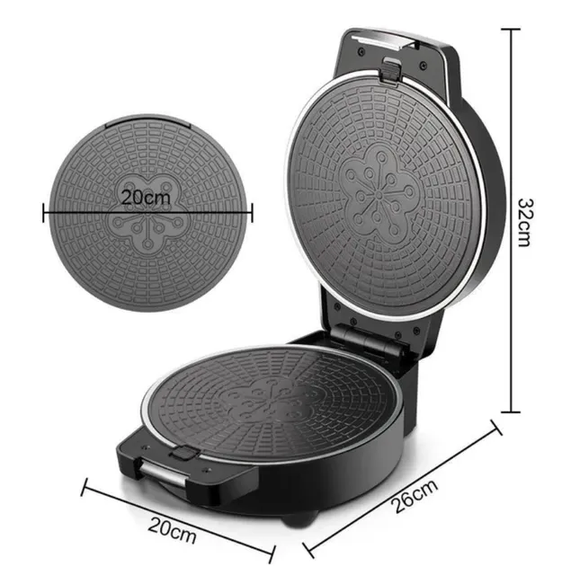 Електрична вафельниця R.565, 1000 Вт, антипригарне покриття, конус для трубочок, кругла вафля Одеса - фото 3