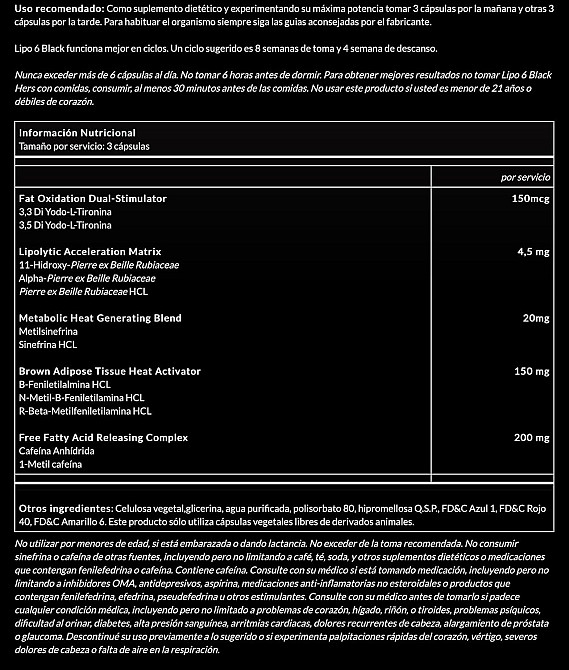Lipo-6 Black Intense 120caps Луцк - изображение 2