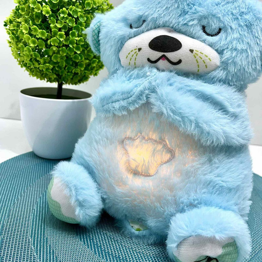 Видра інтерактивна дихає підсвічується сопить і відтворює заспокійливу музику Блакитна (853-1) Чернігів - фото 4