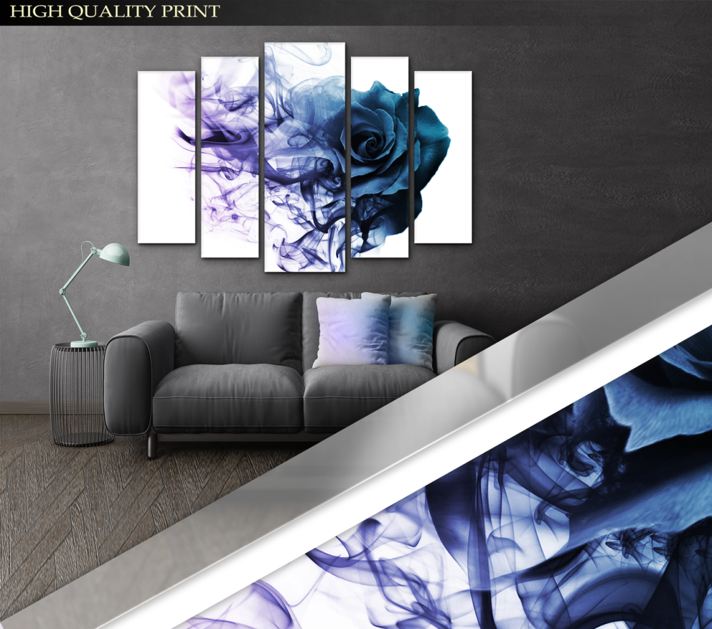 Модульна картина у вітальню / спальню Квіти Димна троянда Art-365_5 ( 80х118см ) Київ - фото 2