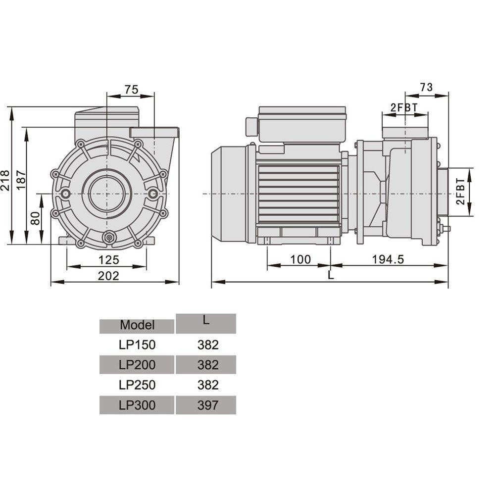 Насос для бассейна Aquaviva LX LP300T (380 В. 35 м3/ч. 3 HP) Киев - изображение 2