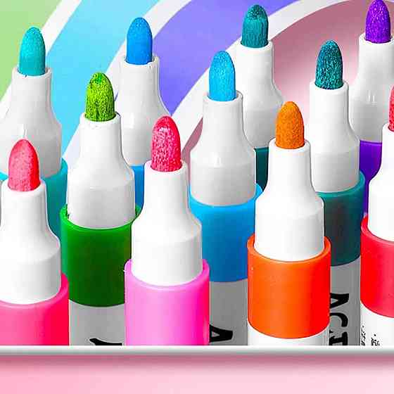 Набір маркерів 48 кольорів для малювання та творчості: акрилові маркери для художньої творчості та розмальовок Кам'янець-Подільський