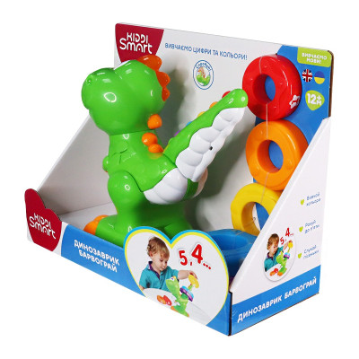 Розвиваюча іграшка Kiddi Smart двомовна – Динозаврик Барвограй (4279T-KS) Вінниця - фото 7