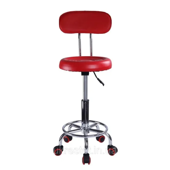 Стул косметолога со спинко.  Білий Червоний Київ