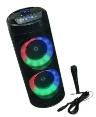 Колонка музична портативна Bluetooth ZQS6212 20Вт з USB, TF, AUX, FM, LED підсвіткою та мікрофоном Одеса - фото 4