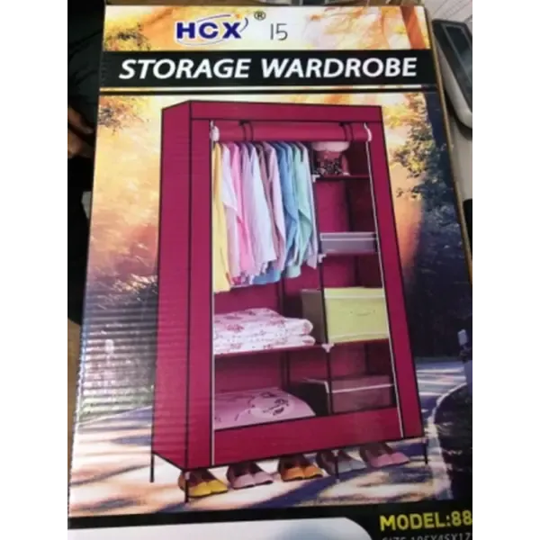 Шкаф тканевый HCX 88105 Органайзер для вещей 105*45*175 см Складной тканевый шкаф 6 отделений Коломия - фото 7