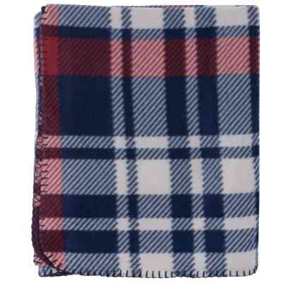 Плед Ardesto Fleece 100% полиэстер, клеточка, сине-бордовый 130х160 см (ART0719PB) Вінниця