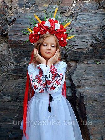 Дитяче вишите плаття "Жар-птиця" Кривий Ріг - фото 4