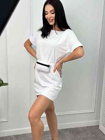 Жіноче літнє плаття з сумочкою на поясі "Амбер" оптом | Норма і батал | Розпродаж моделі Київ