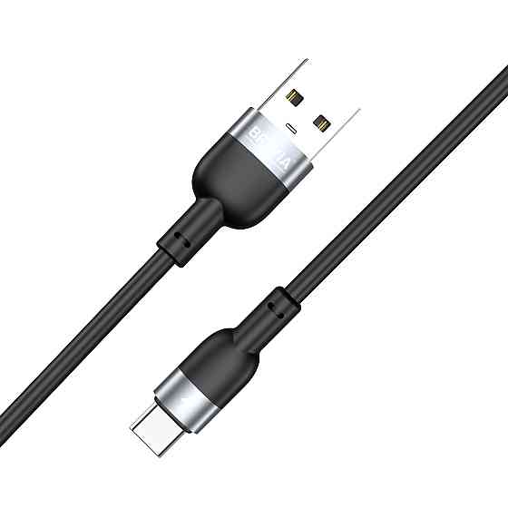 Кабель Brevia USB to Type-C 2,4А 1,2м, чорний box (52120BUCC1) Львів