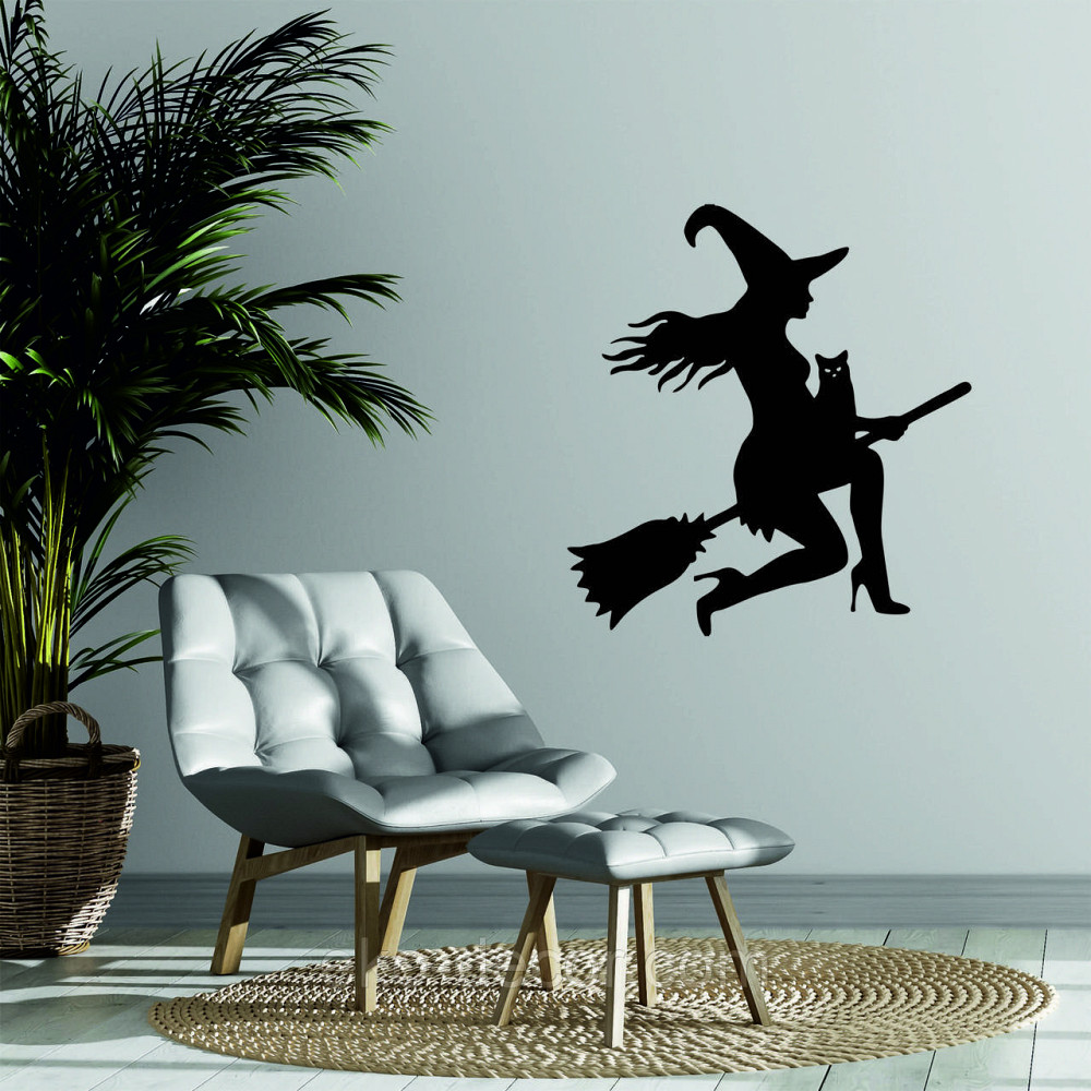 Декоративное настенное Панно «Ведьма», Декор на стену 90*84 см, Черный Киев - изображение 3