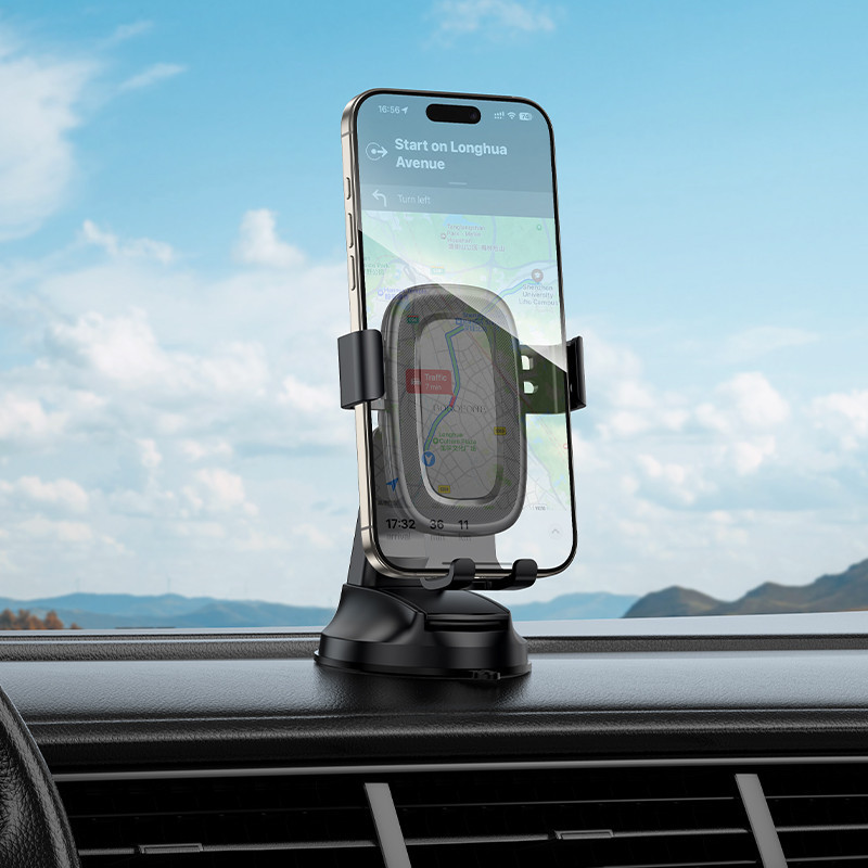 Автотримач для телефона BOROFONE BH130 Follower gravity car holder(center console) Black Киев - изображение 9