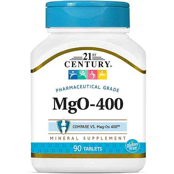 Магній оксид 21st Century MgO-400 90 Tablets Луцьк