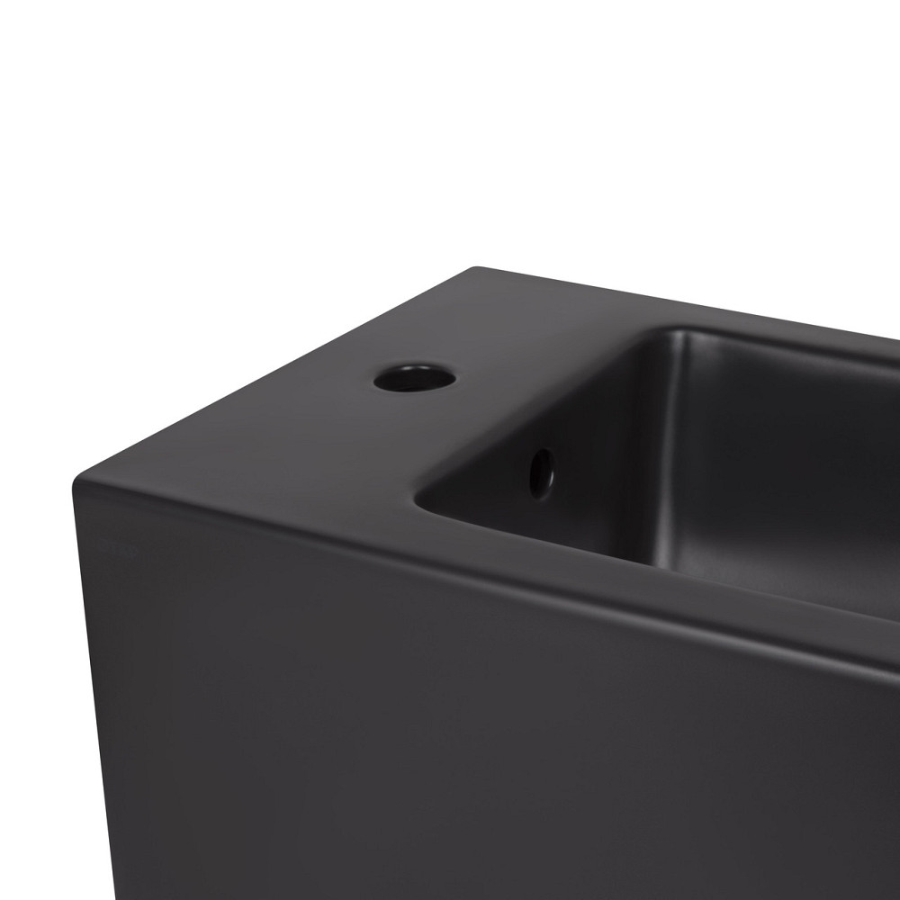 Биде подвесное Qtap Tern New 515x350x320 мм Matt Black QT17551303GMB Киев - изображение 5