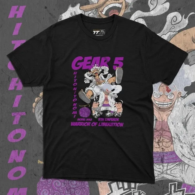 Футболка чоловіча з  принтом Ван Пис Luffy Gear 5 Розмір 48 Anime0212 Дніпро - фото 1