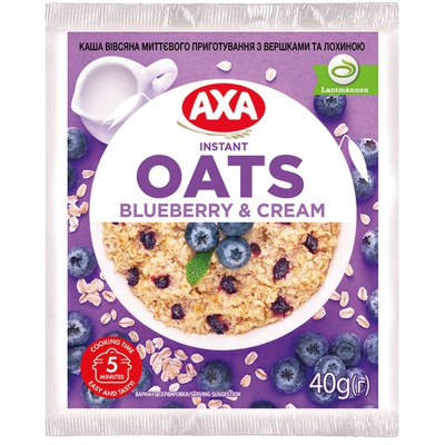 Їжа швидкого приготування АХА Каша Вівсяна вершками та лохиною 40 г (4820008128300) Вінниця - фото 1
