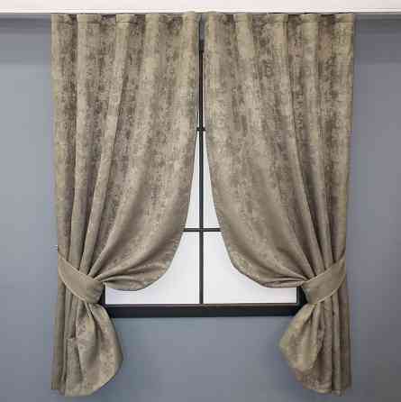 Комплект коротких штор VR-Textil Жаккард Sultan XO № 1683ш Капучино 130х170 см 2 шт (35-0328) Киев