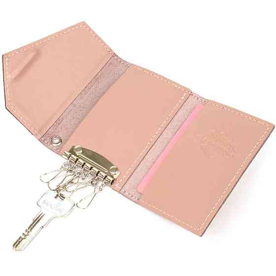 Ключниця з натуральної шкіри GRANDE PELLE 11393 Рожевий Київ