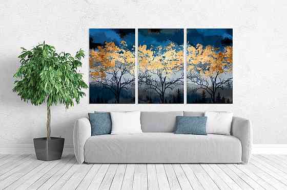 Модульная картина в гостиную / спальню   Абстракція     ART-203_3A Киев