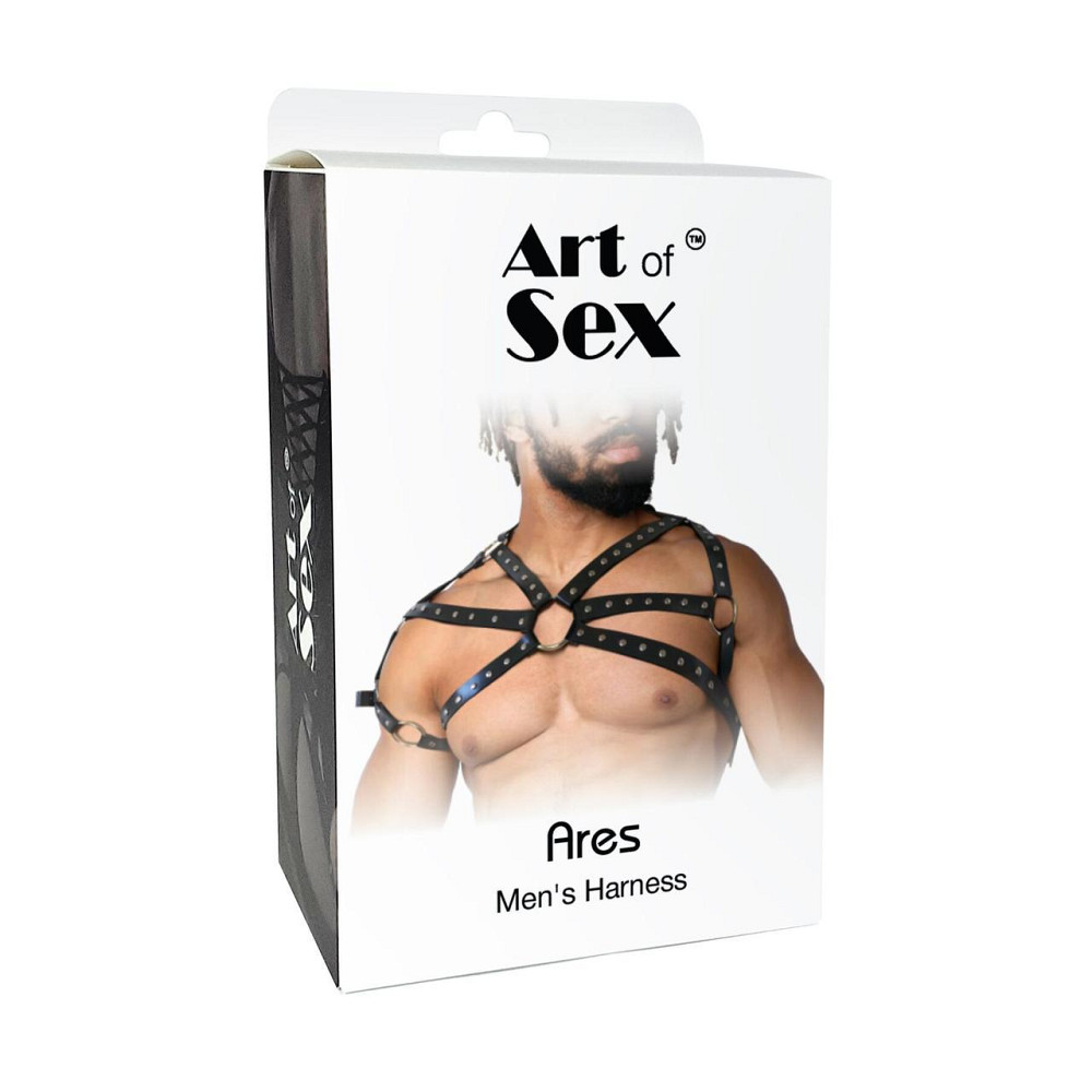 Чоловіча портупея Art of Sex - Ares, натуральна шкіра, колір Чорний, розмір XS-M Sex Aura Київ - фото 4