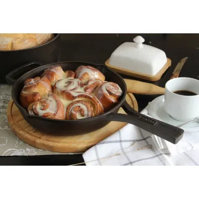 Сковорода Brizoll Monolith чавунна з литою ручкою 240х60 мм (M2460P) Вінниця - фото 5