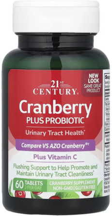 Клюква с пробиотиком 21st Century Cranberry + Probiotic 60 таб Киев