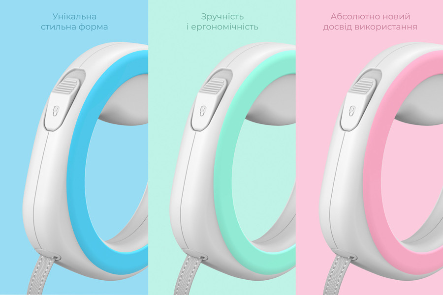 Повідець-рулетка для собак WAUDOG R-leash, кругла, XS-M, до 40 кг, 2,9 м, світловідбиваюча стрі Коломия - фото 8