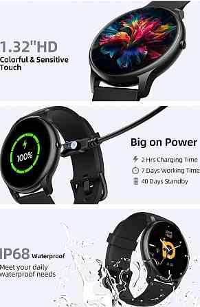 Смарт годинник Parsonver для чоловіків та жінок black iOS/Android. Київ