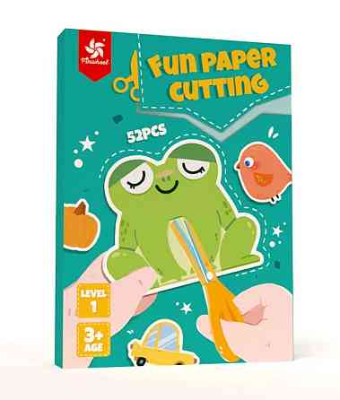 Альбом-книга для аплікації з шаблонами для вирізання з паперу для розвитку дрібної моторики рук. Рівень 1 Кам'янець-Подільський