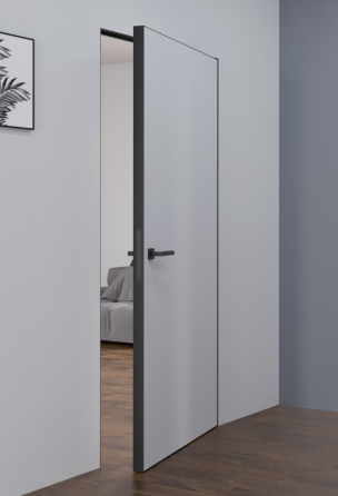 Межкомнатные двери скрытого монтажа Abwehr Smart Invisible Inside Кромка черная 820х2005 мм Киев