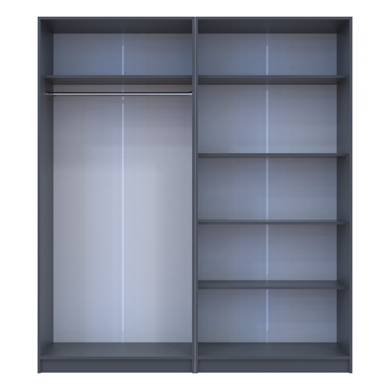 Комплект шаф для одягу з полицями Doros Промо (2 шт.) 180х48х204 см Графіт (DRS-011463) Львів