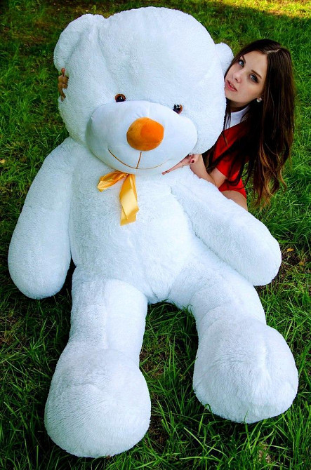 М'яка  іграшка подарунок на 8 березня плюшевий ведмедик Рафаель 200 см Білий Тернопіль - фото 7