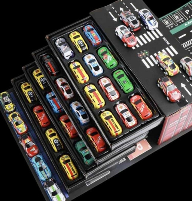 Подарочный набор гоночных машинок для детей 48 шт в контейнере. Харьков - изображение 5