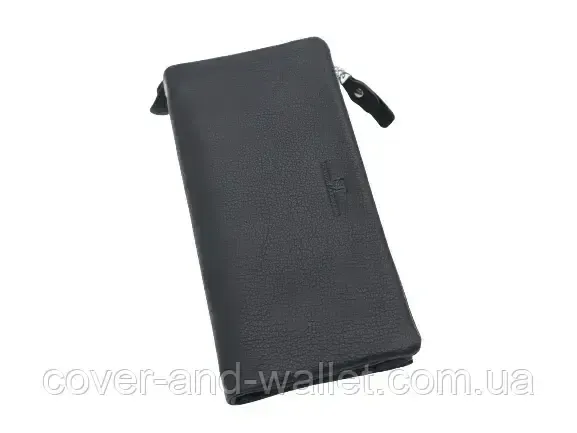 М'який шкіряний гаманець клатч на дві блискавки чорного кольору ST Leather 022 Київ - фото 8