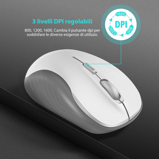 Беспроводная мышь LeadsaiL, беспроводная мышь 2.4G, бесшумная мышь с USB-приемником, оптический монитор 1600 DPI, 4-кнопочная мышь Киев