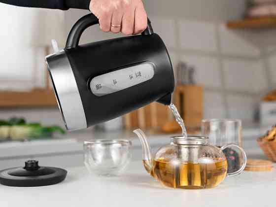 Електрочайник ARDESTO 1.7л, Strix, пластик, чорний матовий Киев