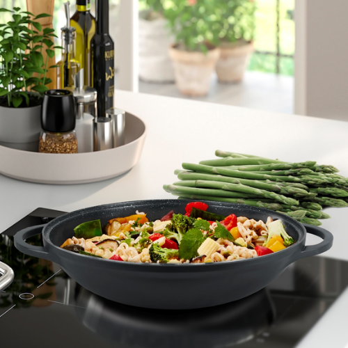 Сковорідка d32см скляна кришка WOK MR-4832 Maestro Житомир - фото 3