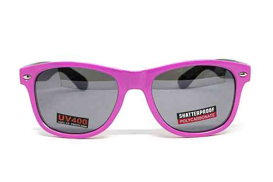 Окуляри захисні відкриті Swag Hipster-B Pink (Flash mirror), дзеркальні cірі Запоріжжя