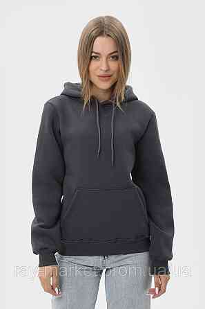 Набір жіночий худі утеплене 2шт RAY BASIC Темно-сірий /Чорний (U0401W-Dark Grey-Black) XXL Київ