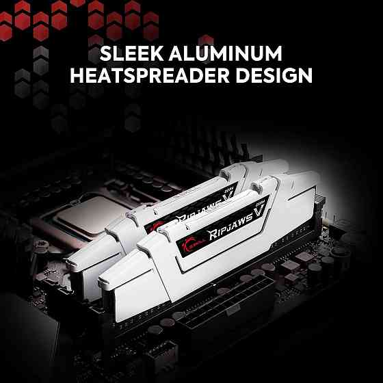 Оперативная память DDR4 16 ГБ (2x8 ГБ) 3200 МГц CL16 G.Skill RipJaws V черная Киев