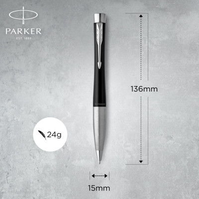 Ручка шариковая Parker URBAN 17 Muted Black CT BP (30 135) Винница - изображение 3