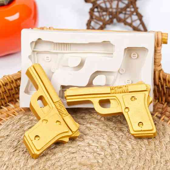 Молд силіконовий Пістолет 106 на 62 мм сірий Київ